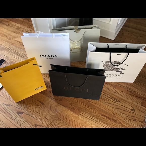 Designer shoe boxes and shopping bags!
